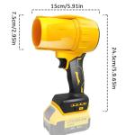 Brushless Leaf Blower for DEWALT 20V Battery, Cordless High-Speed Handheld Air Blower, Jet Fan Design for Patio Cleaning, Lawn Care, Blowing Leaves/Dust (No Battery & Charger Included)