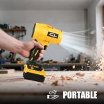 AUTOJARE Cordless Leaf Blower Compatible with Dewalt 20V Battery Variable Speed Brushless Handheld Jet Fan for Home Cleaning, Car, Outdoor, Lawn Care (NO Battery)