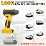 Jet Dry Mini Blower,Jet Fan 130000 RPM Wind Speed 4-Speed Control Compatible with Dewalt 20V Lithium Battery，Super Jet Fan Blower for Drying, Cleaning (Battery not Included)