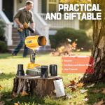 800,000 RPM Leaf Blower Compatible with Dewalt 20V: Ecarke Cordless Dust Blower, Electric Turbo Jet Blower Handheld Battery Powered with Brushless Motor for Patio Garden Lawn (No Battery)