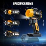 ohyes Air Blower Brushless HighSpeed Motor Compatible with DeWALT 20v Max Battery Air Duster Leaf Blower for Camping BBQ & Workshop (Battery not Included)