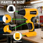 GRVODFRTA Cordless Dust Blower Compatible with Dewalt 20V Max Battery, Handhled Leaf Blower Electric Compressed Air Duster Turbo Jet Fan with Nozzles for Blowing Leaves and Dust(Battery Not Included)