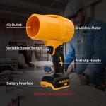 Cordless Leaf Blower for DeWalt 20V Battery, 30000 RPM Handheld Jet Fan Air Blower, Mini Jet Dry Blowers Fan for Patio Cleaning, Lawn, Car (NO Battery)