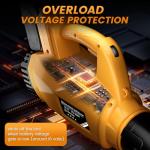 Leaf Blower Cordless Compatible with dewalt 20V Max Battery(Battery Not Included),600CFM Brushless Handheld Electric Leaf Blower for Lawn Care, Patio, Yard, Dust & Snow Blowing, 6 Speed Mode