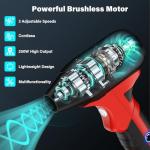 Cordless Leaf Blower, 130000 RPM High Speed Jet Fan, Compatible with Craftsman 20V Battery, Lightweight Handheld Electric Blower for Lawn Care, Yard, Patio, Dust & Debris Cleaning