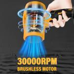 Cordless Leaf Blower for Dewalt 20v Battery, Brushless Dust Blower,30000 RPM Mini Dry Blowers Fan, Handheld Electric Dust Blowers for Home Cleaning, Car, Outdoor(Tool Only)