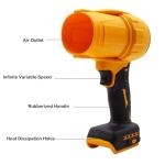 Electric Cordless Leaf Blower for Dewalt 20V Battery, 135MPH Dust Blower, High-Speed Brushless Motor Handheld Jet Fan Air Blower for Patio Cleaning Lawn Care Blowing Leaves and Dust (No Battery)