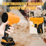 Cordless Leaf Blower for Dewalt 20v Battery, Brushless Dust Blower,30000 RPM Mini Dry Blowers Fan, Handheld Electric Dust Blowers for Home Cleaning, Car, Outdoor(Tool Only)
