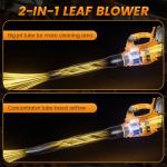 Leaf Blower Cordless Compatible with dewalt 20V Max Battery(Battery Not Included),600CFM Brushless Handheld Electric Leaf Blower for Lawn Care, Patio, Yard, Dust & Snow Blowing, 6 Speed Mode
