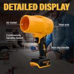 Cordless Leaf Blower for Dewalt 20v Battery, Brushless Dust Blower,30000 RPM Mini Dry Blowers Fan, Handheld Electric Dust Blowers for Home Cleaning, Car, Outdoor(Tool Only)