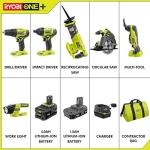 RYOBI 18V One+ Lithium Ion 6-Tool Combo Kit
