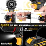 Brushless 20V Cordless Drill Set with 135 Pieces