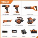 RIDGID 18V Cordless 6-Tool Combo Kit