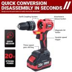 TEENO 20V Max 7-Piece Cordless Tool Set