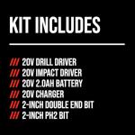 SKIL PWRCORE 20V Drill and Impact Driver Combo