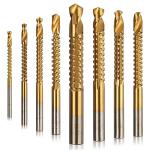 Rocaris 8 Pack Titanium Twist Drill Bits set