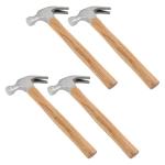 KOHAND 4 Pack 16 Oz Claw Hammers with Wood Handles