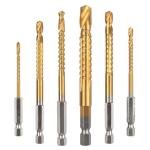 AOKLIT 6 Pack Titanium Twist Drill Bits 3-8mm