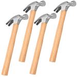4-Pack 16 oz Claw Hammers with Wood Handles