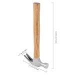 KOHAND 4 Pack 16 Oz Claw Hammers with Wood Handles