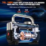 Heavy Duty 12V Tire Inflator with Portable Bag