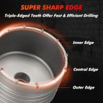 Tungsten Carbide Core Drill Bit Set with SDS Adapter