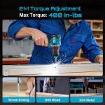 SEESII 16.8V Cordless Drill and Impact Driver Set