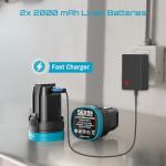 SEESII 16.8V Cordless Drill and Impact Driver Set