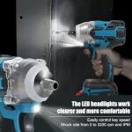 Jadeshay Cordless Impact Wrench with Batteries and Sockets