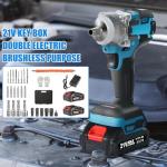 Jadeshay Cordless Impact Wrench with Batteries and Sockets