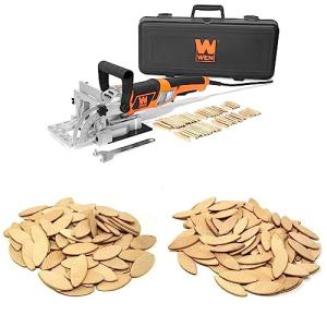 WEN Biscuit Joiner with Wood Biscuits, 100 Pack