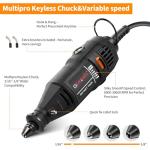 GOXAWEE Rotary Tool Kit with 140 Accessories