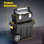 Goplus 2-in-1 Rolling Tool Box and Organizer