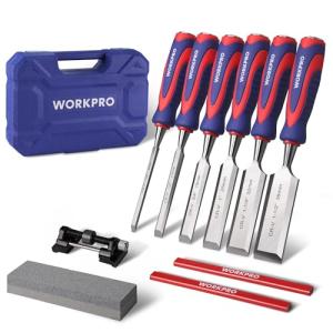 10-Piece Wood Chisel Set with Sharpening Tools
