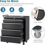 GarveeHome Rolling 4-Drawer Tool Chest with Lock