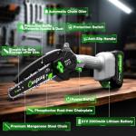 CEEPUY Mini Cordless Chainsaw with Automatic Oiler