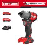 CRAFTSMAN V20 Cordless Impact Driver with Batteries