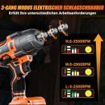 21V Cordless Impact Wrench with Brushless Motor