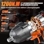 21V Cordless Impact Wrench with Brushless Motor