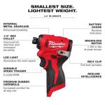 Milwaukee M12 Brushless 1/4 Inch Impact Driver