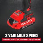 CRAFTSMAN V20 Cordless Impact Driver with Batteries