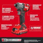 CRAFTSMAN V20 Cordless Impact Driver with Batteries