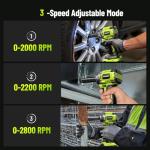 Robustrue Cordless High Torque Impact Wrench Set