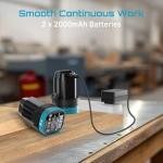 SEESII 16.8V Cordless Impact Driver Kit with Bits