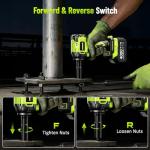 Robustrue Cordless High Torque Impact Wrench Set