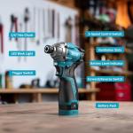 SEESII 16.8V Cordless Impact Driver Kit with Bits