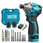 SEESII 16.8V Cordless Impact Driver Kit with Bits