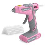WORKPRO Pink Cordless Hot Glue Gun Kit