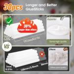 Mini Fireproof Hot Glue Gun Kit with 30 Sticks
