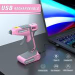 WORKPRO Pink Cordless Hot Glue Gun Kit